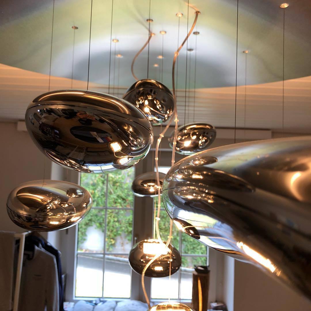Mercury Ceiling Lamp | Aluminum | Bright Chrome