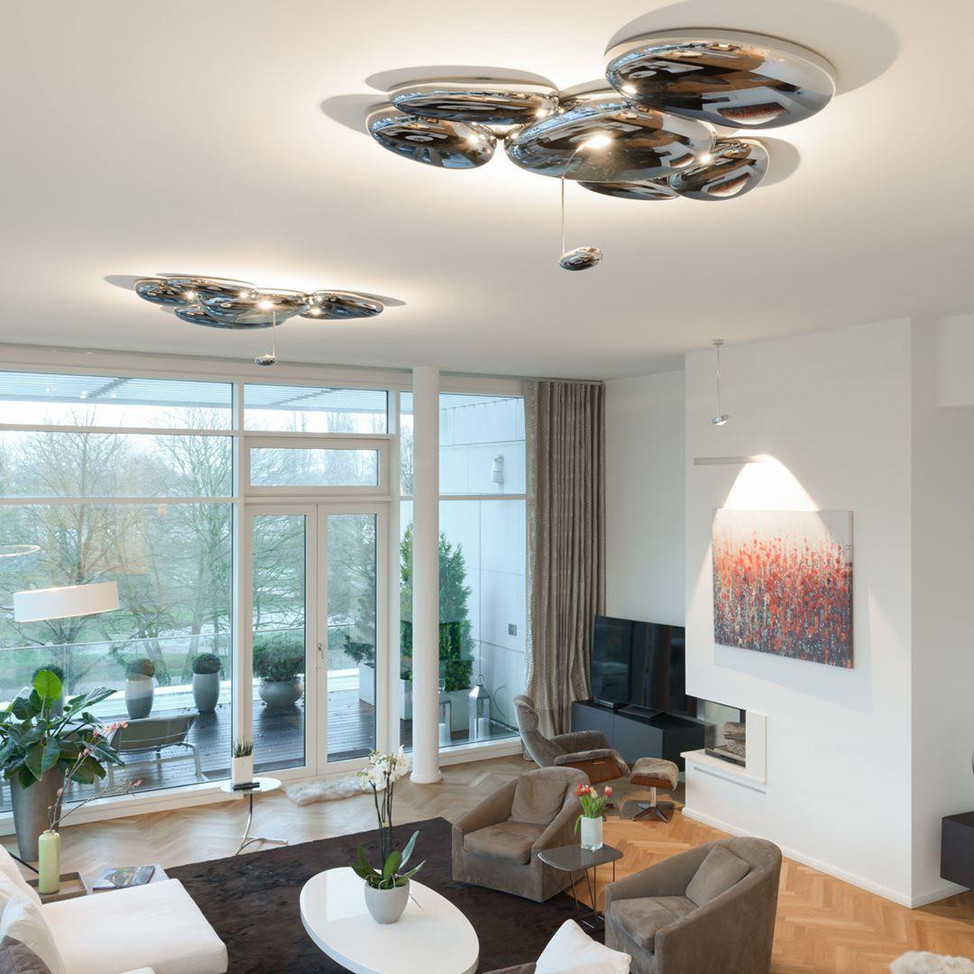 Mercury Ceiling Lamp | Aluminum | Bright Chrome