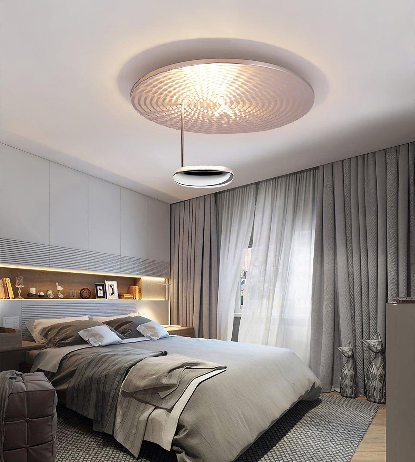 Mercury Ceiling Lamp | Chrome & Gold Finish | 60cm Diameter
