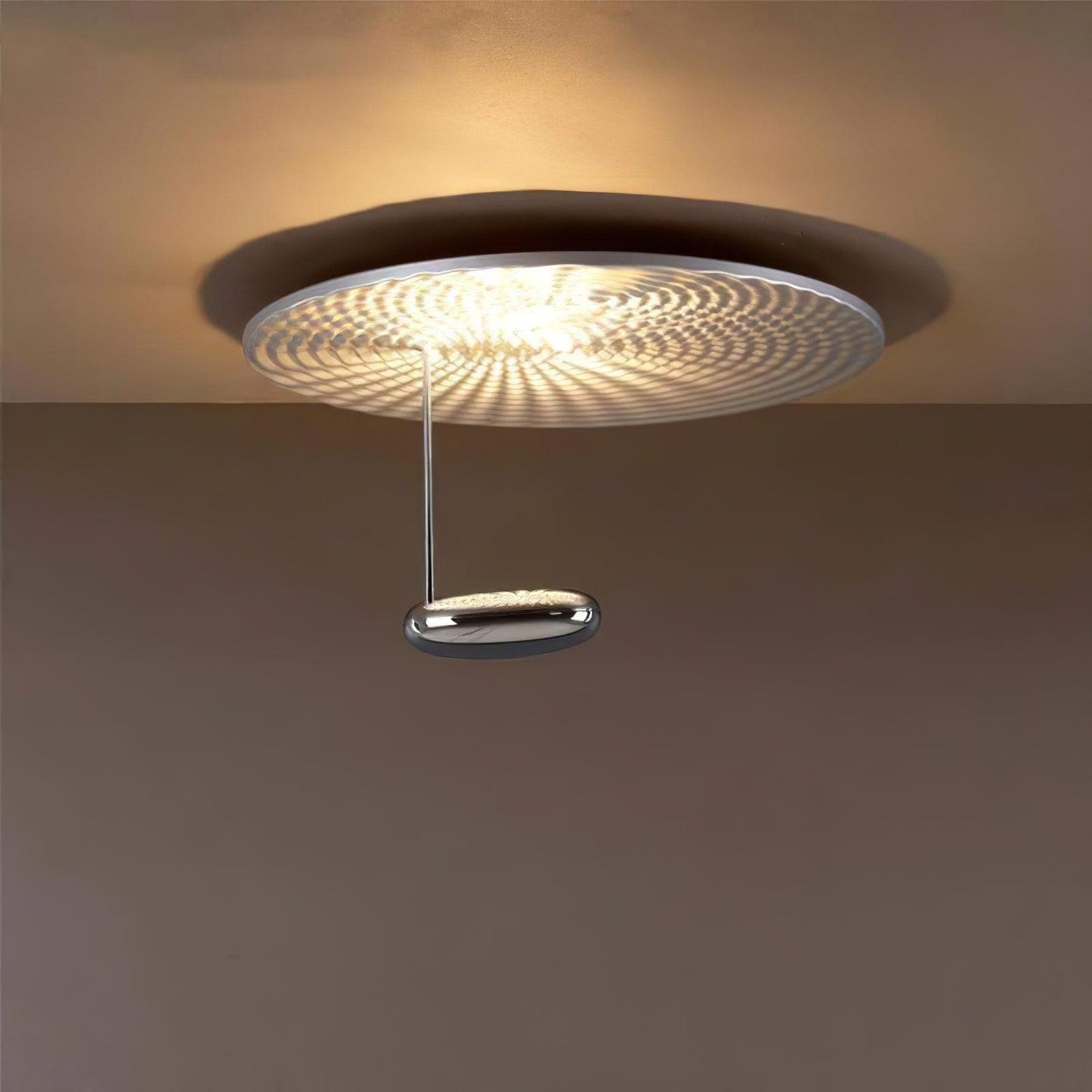 Mercury Ceiling Lamp | Chrome & Gold Finish | 60cm Diameter