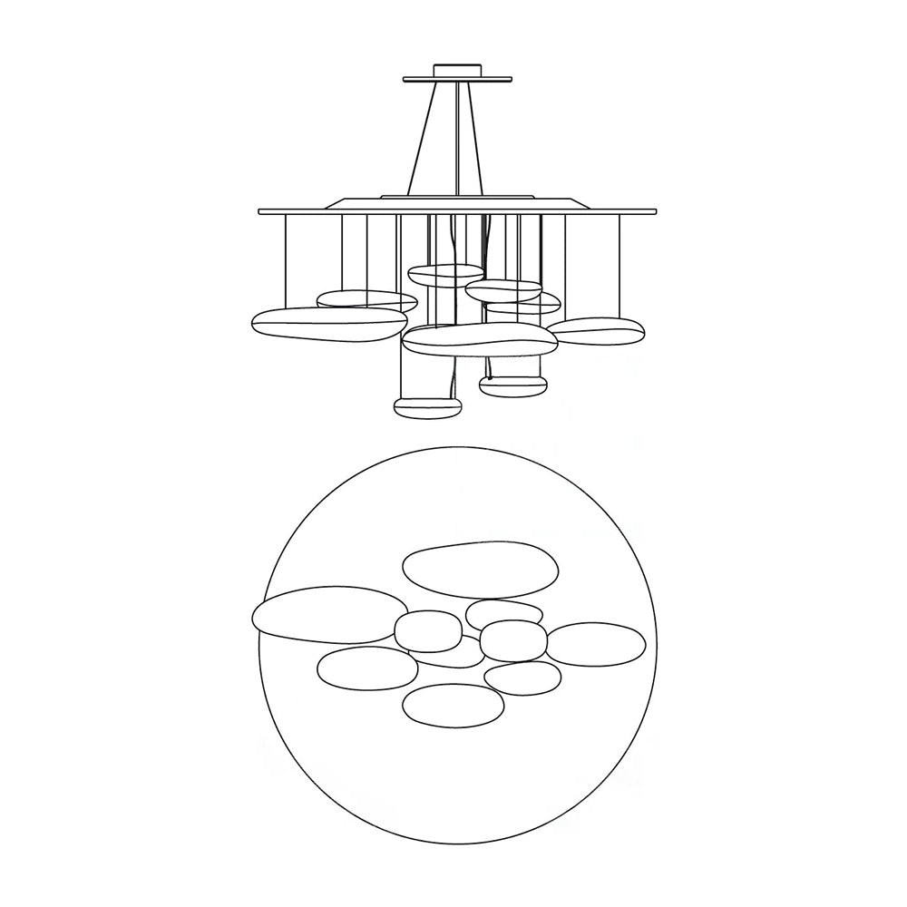 Mercury Ceiling Lamp | Aluminum | Bright Chrome