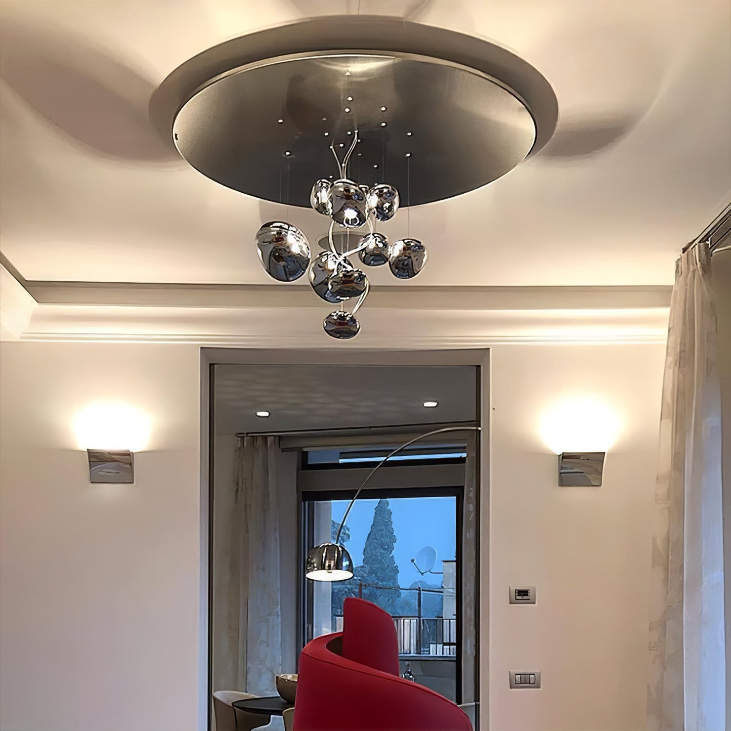Mercury Ceiling Lamp | Aluminum | Bright Chrome