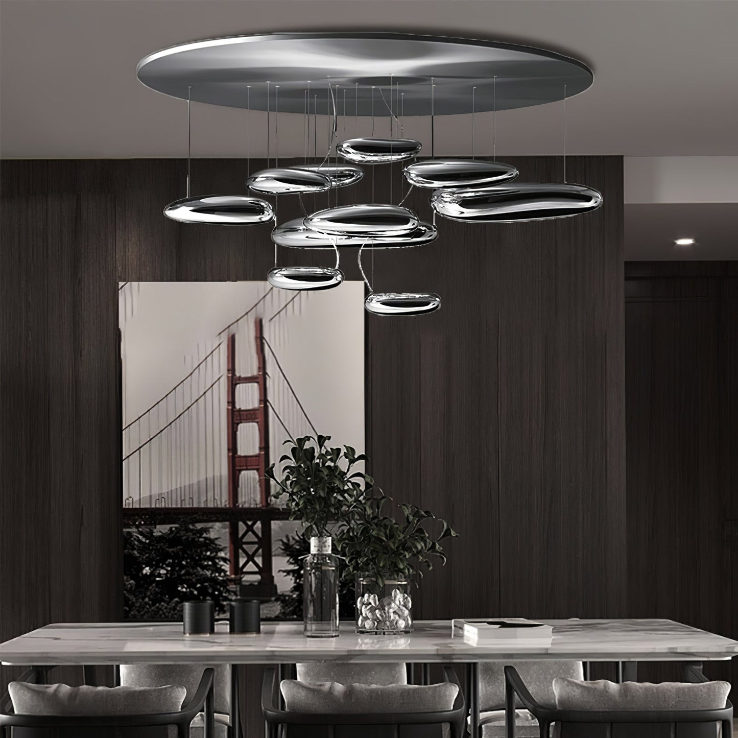 Mercury Ceiling Lamp | Aluminum | Bright Chrome