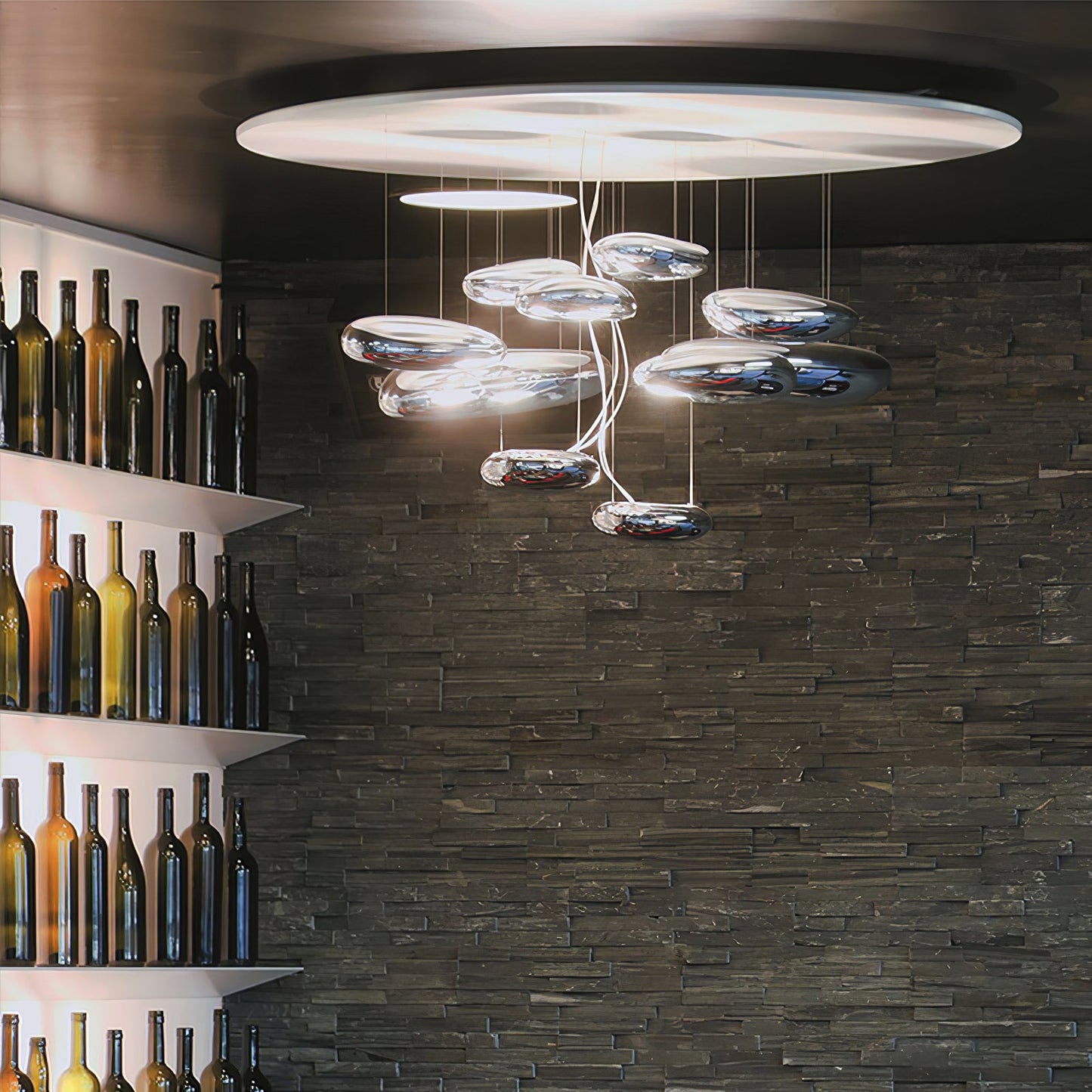 Mercury Ceiling Lamp | Aluminum | Bright Chrome