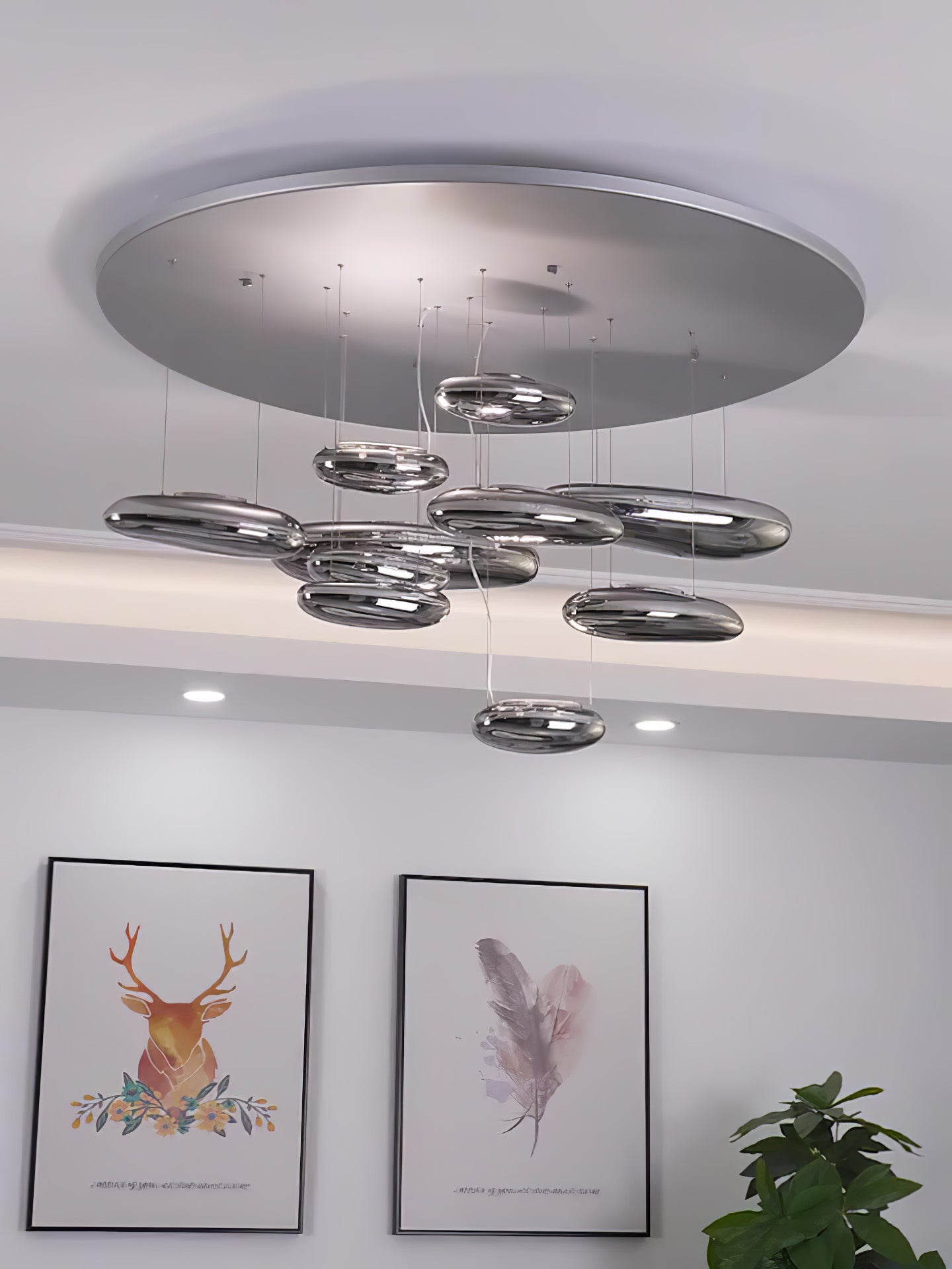Mercury Ceiling Lamp | Aluminum | Bright Chrome