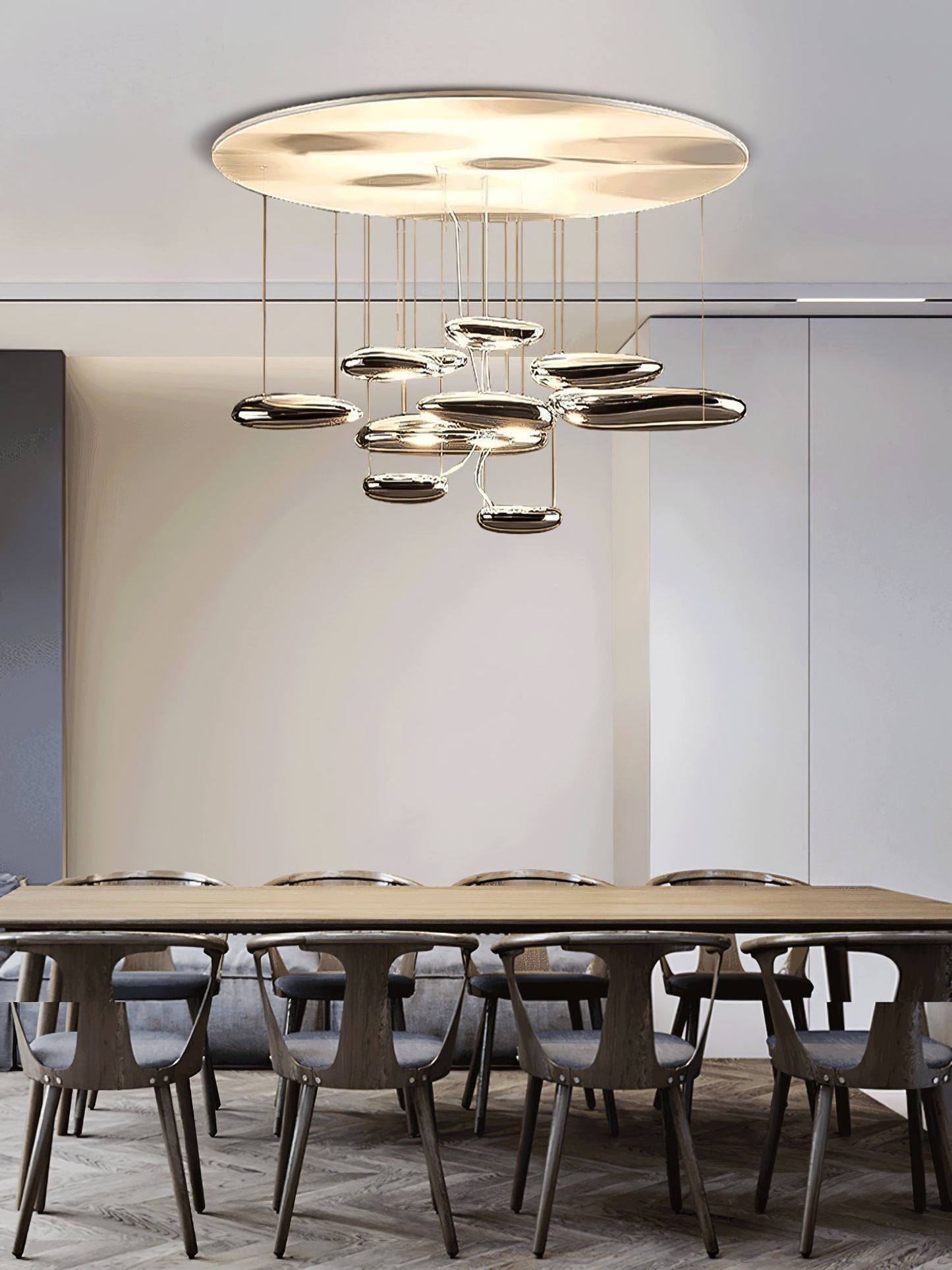 Mercury Ceiling Lamp | Aluminum | Bright Chrome