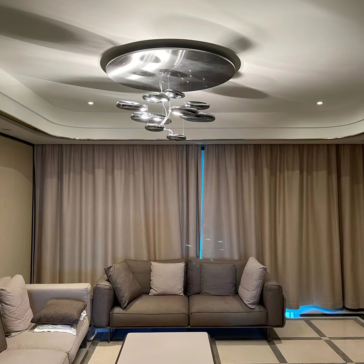 Mercury Ceiling Lamp | Aluminum | Bright Chrome