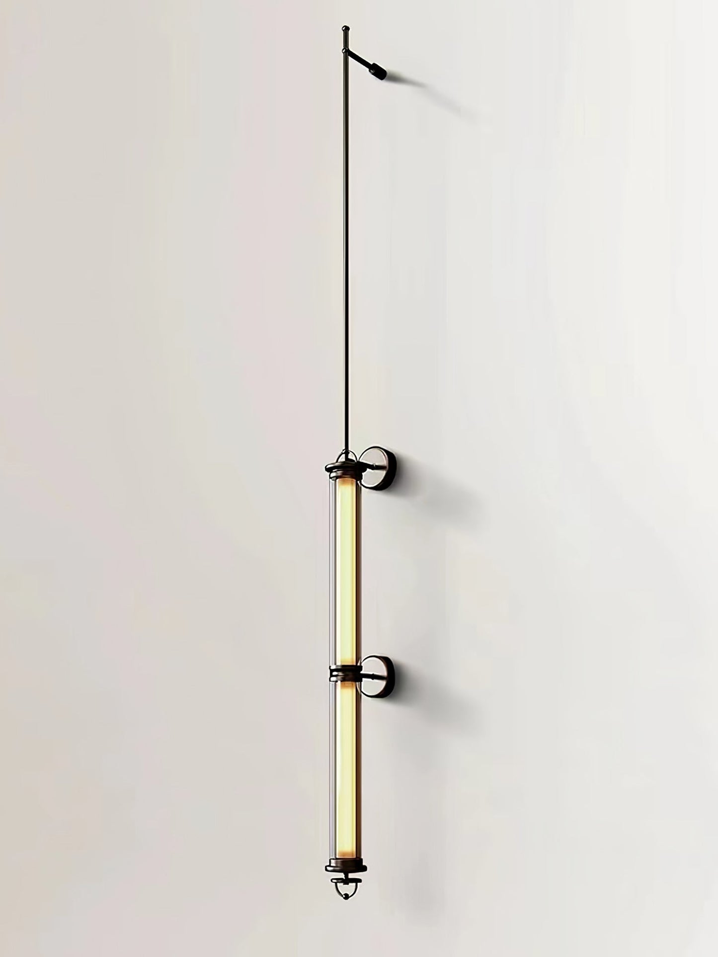 Meridian Vertical Wall Sconce | Glass & Bronze | 120cm