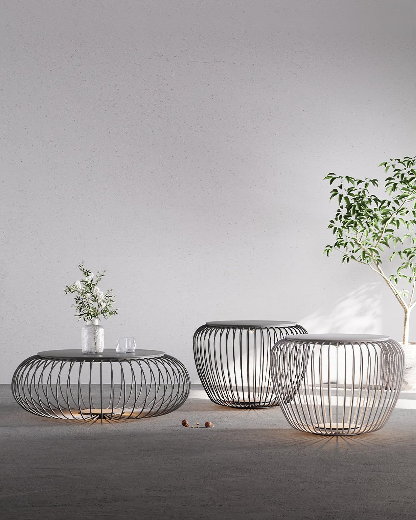 Meridiano Garden Table Light | Steel Rod Structure | Black