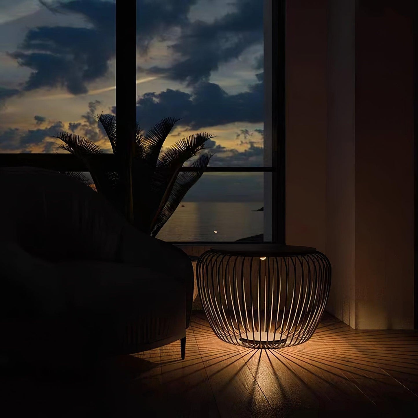 Meridiano Garden Table Light | Steel Rod Structure | Black
