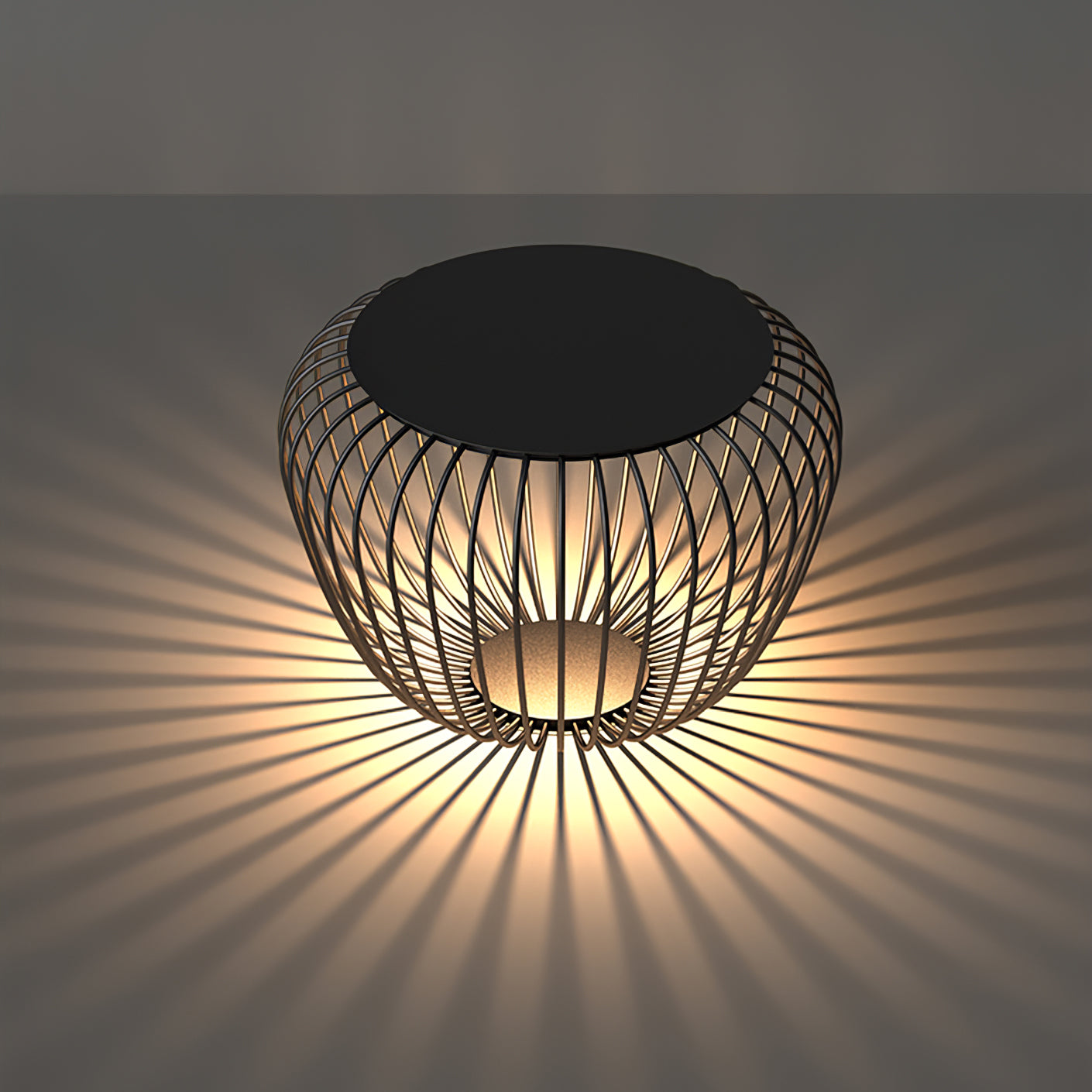 Meridiano Garden Table Light | Steel Rod Structure | Black