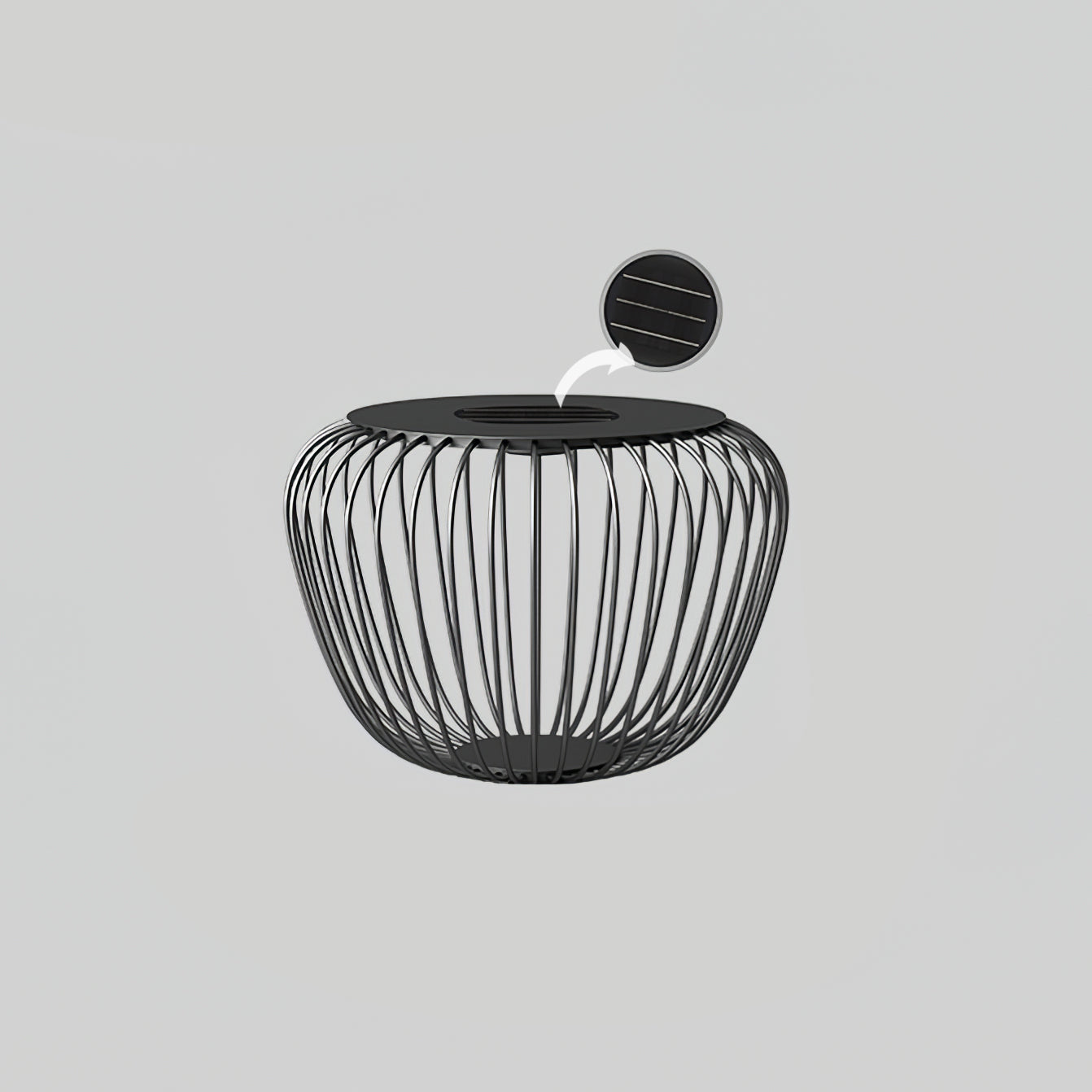 Meridiano Garden Table Light | Steel Rod Structure | Black