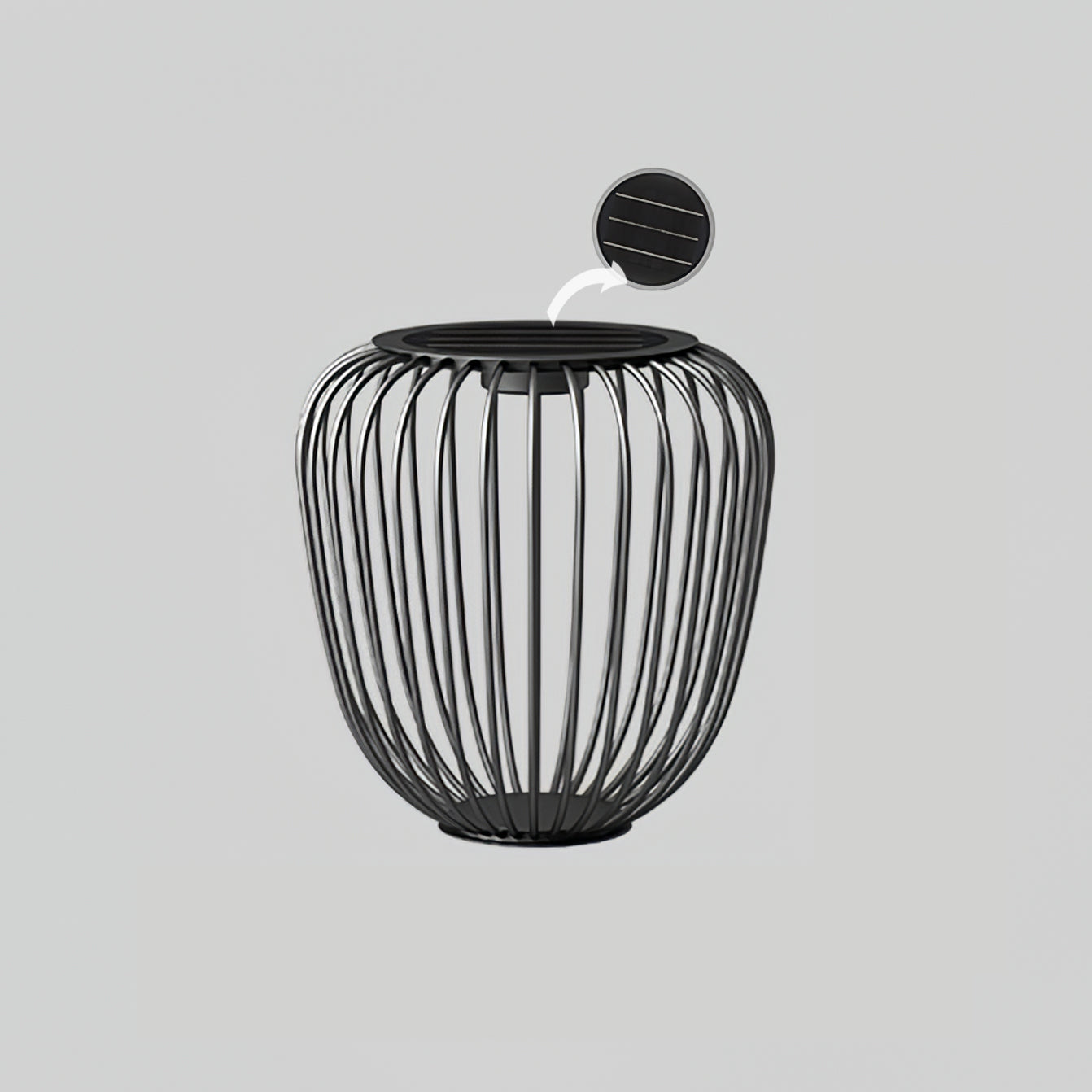 Meridiano Garden Table Light | Steel Rod Structure | Black