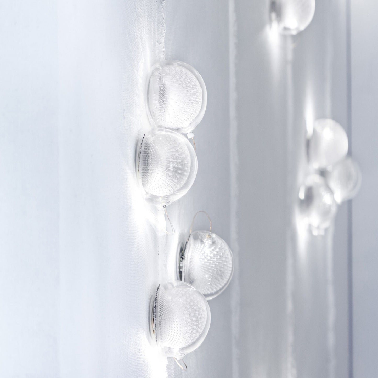 Mesh Glass Wall Lamp | Copper Mesh & Clear Glass | 14cm Diameter