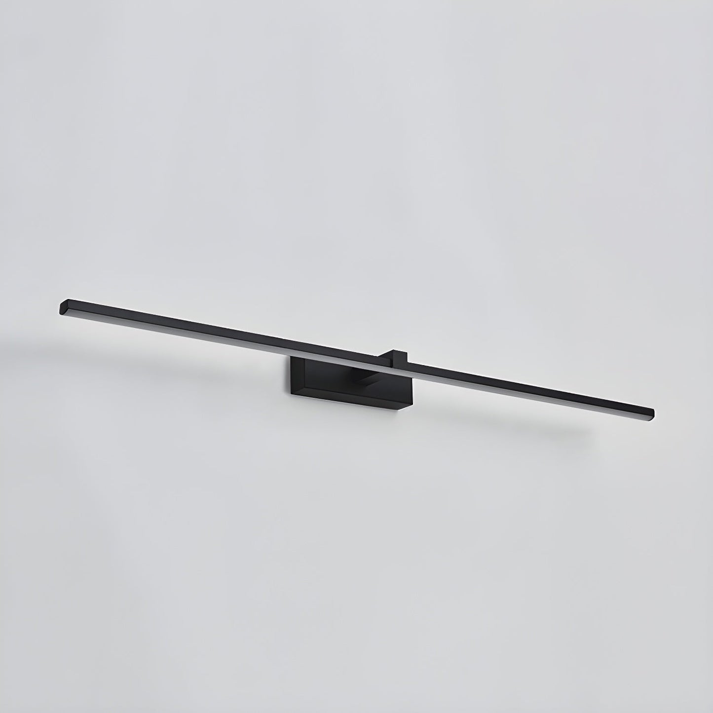 Metal Linear Mirror Wall Light | Black Finish | Set of 2