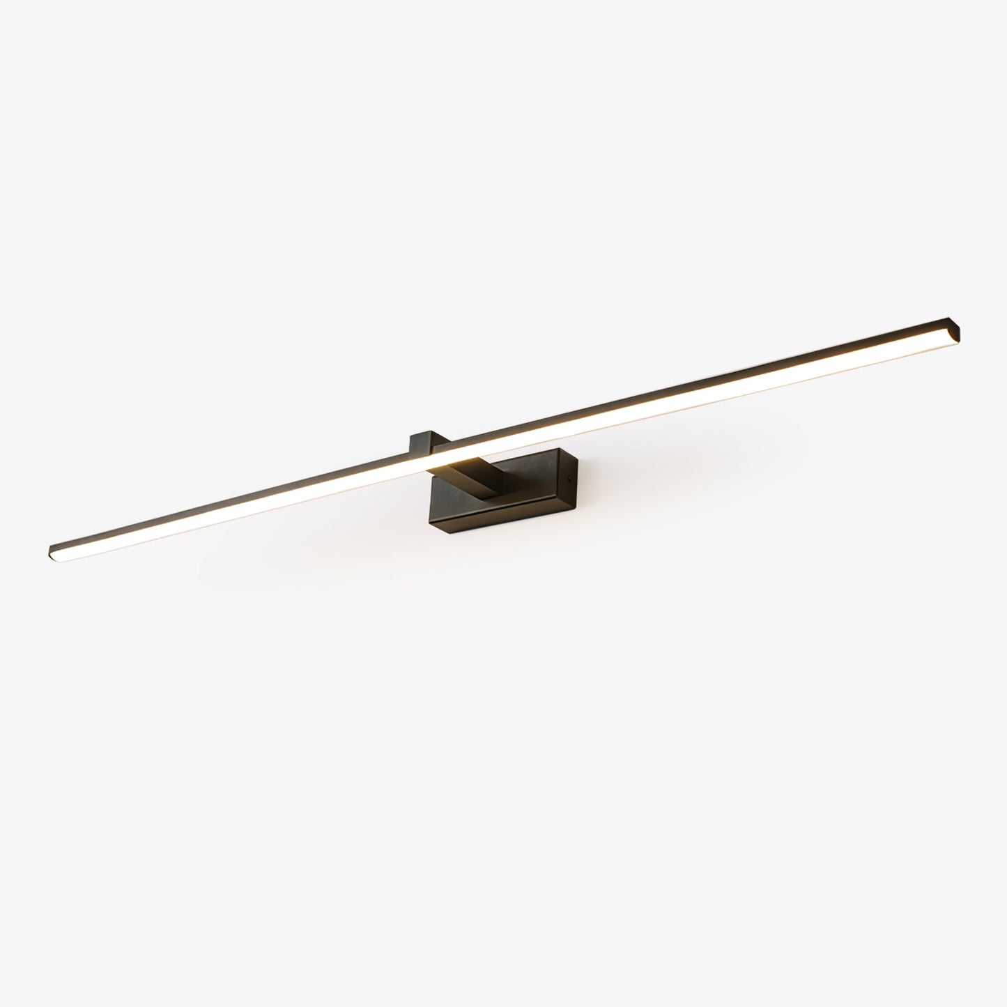 Metal Linear Mirror Wall Light | Black Finish | Set of 2