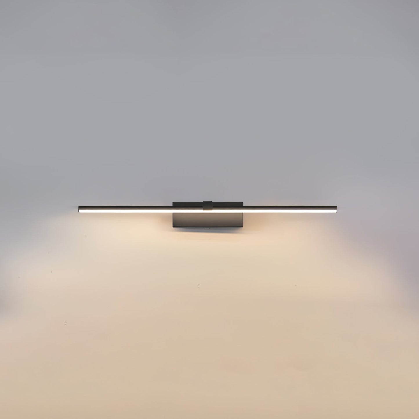 Metal Linear Mirror Wall Light | Black Finish | Set of 2
