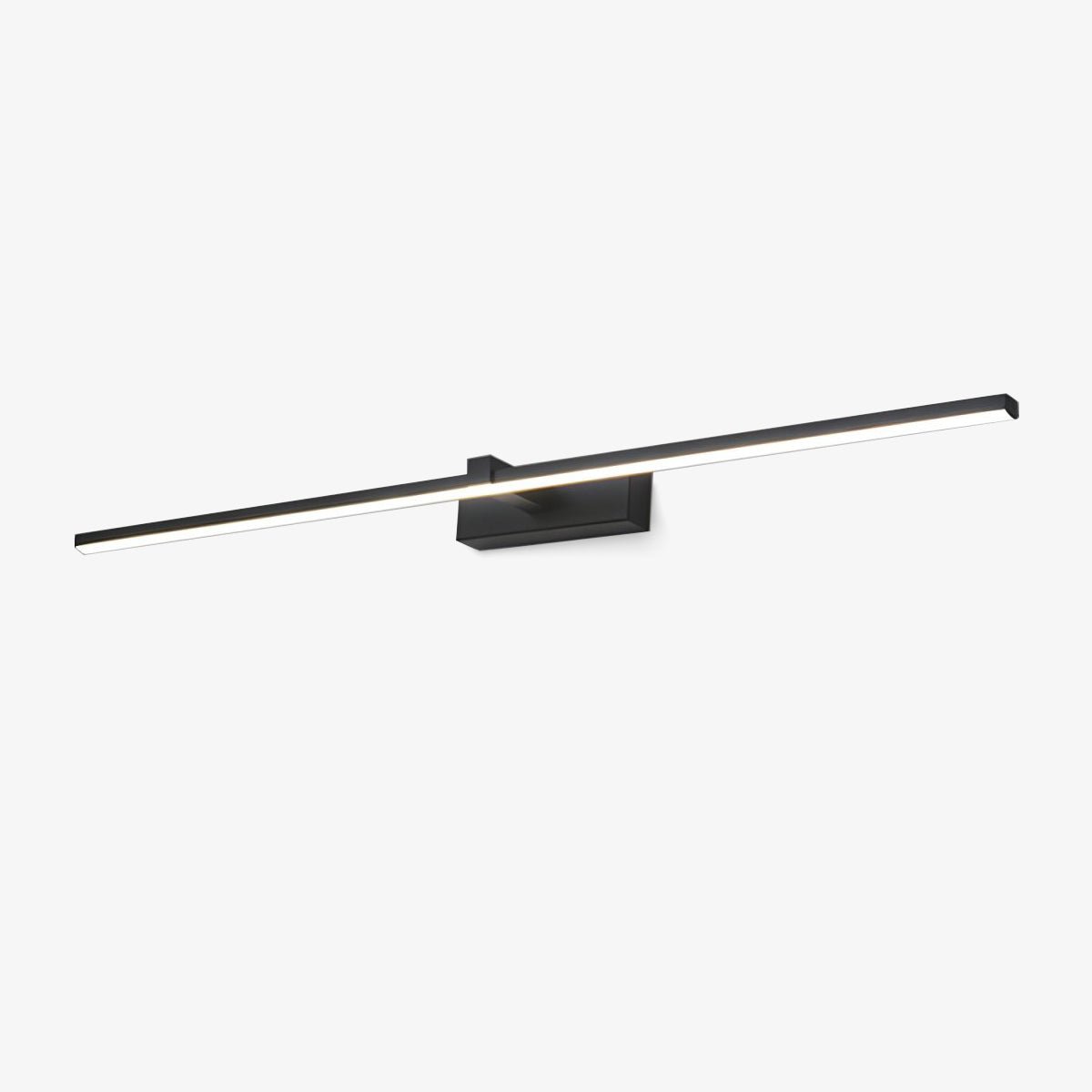 Metal Linear Mirror Wall Light | Black Finish | Set of 2