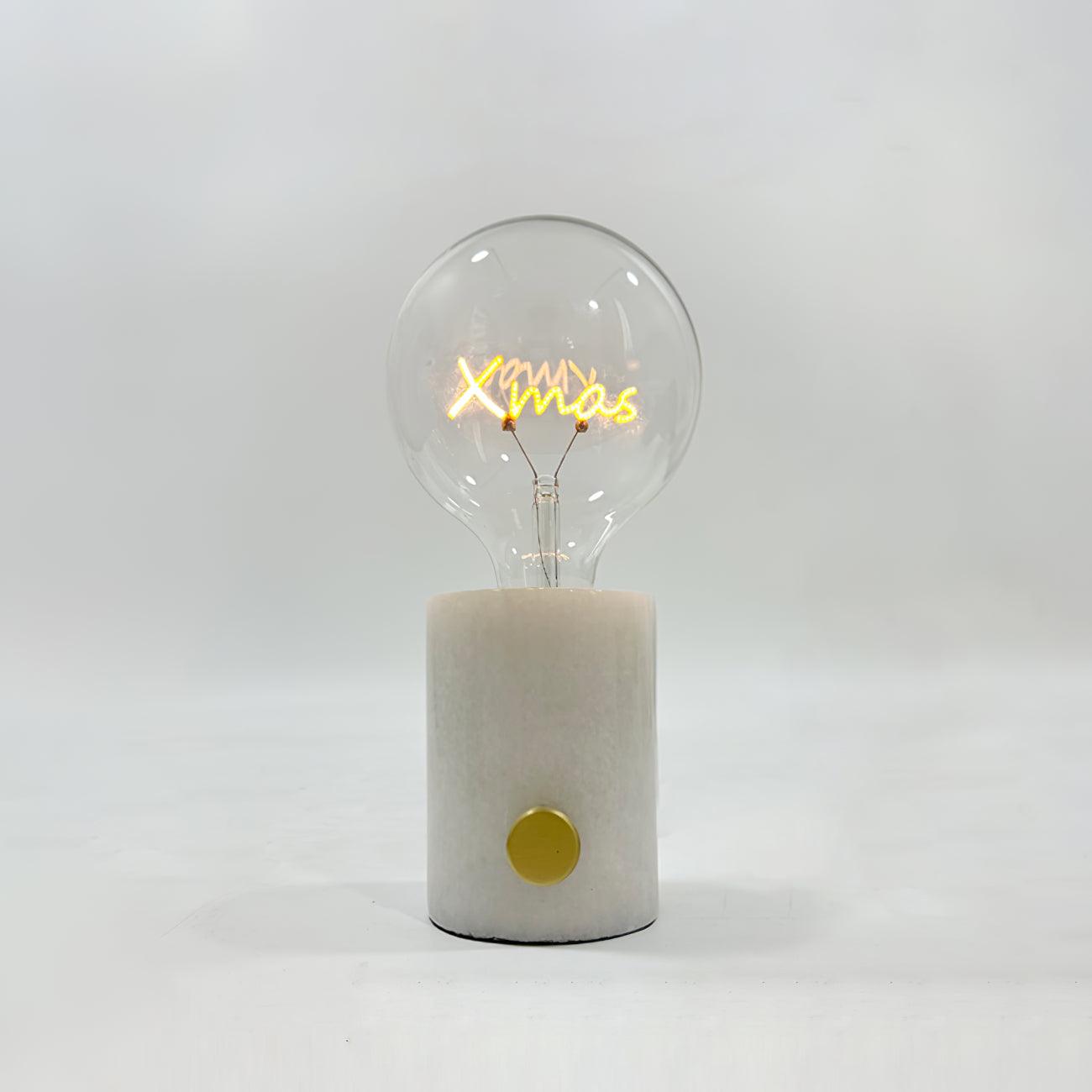 Mickey Mouse Inspired Table Lamp | Metal & Marble | White & Black Finish