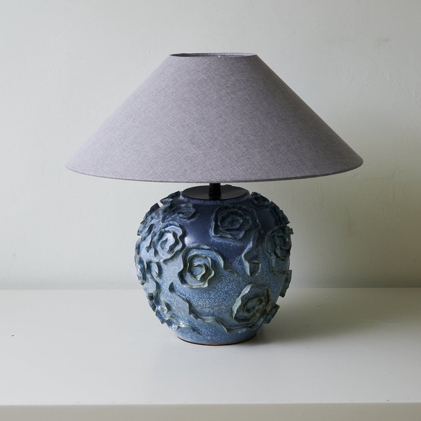 Table Lamp | Ceramic Base | Indigo Blue