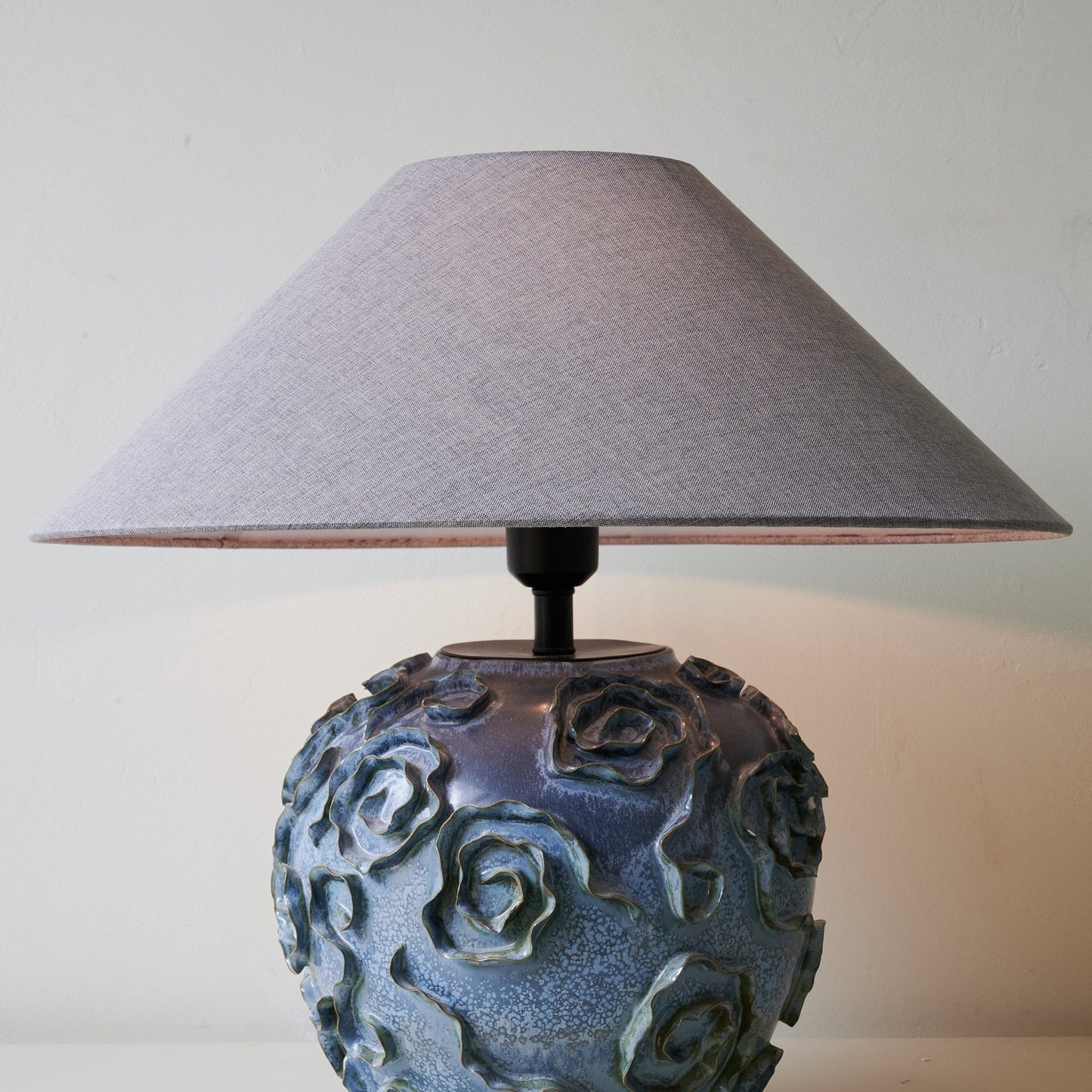 Table Lamp | Ceramic Base | Indigo Blue