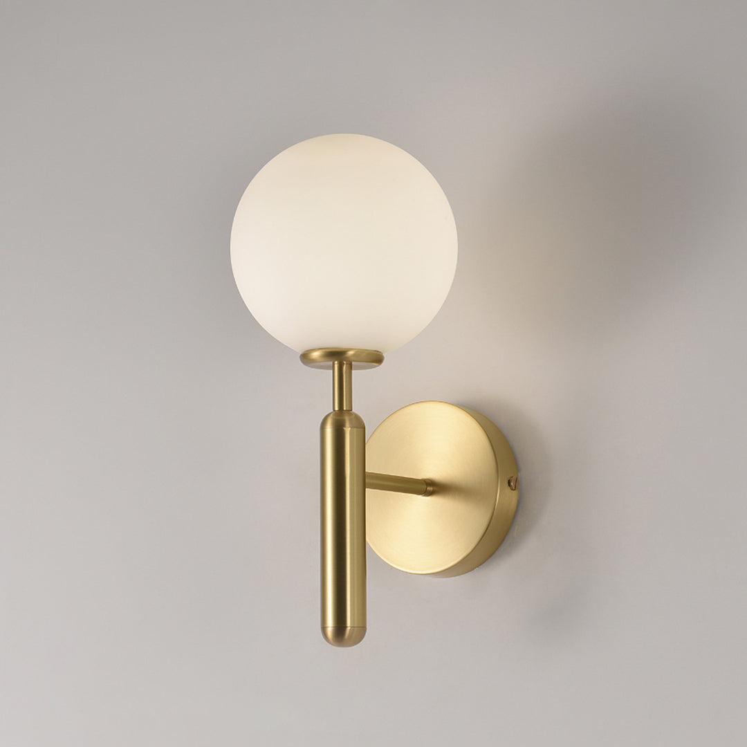 Nordica Wall Lamp | Brass & Glass | Clear & White Shades