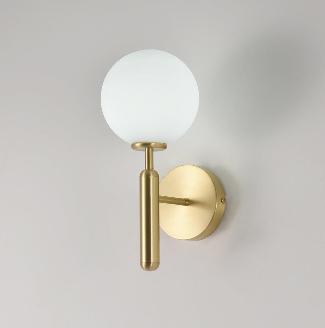 Nordica Wall Lamp | Brass & Glass | Clear & White Shades