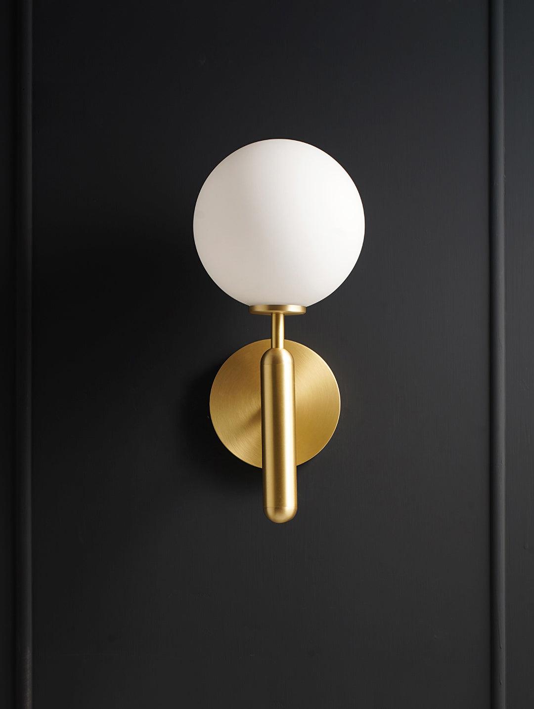 Nordica Wall Lamp | Brass & Glass | Clear & White Shades
