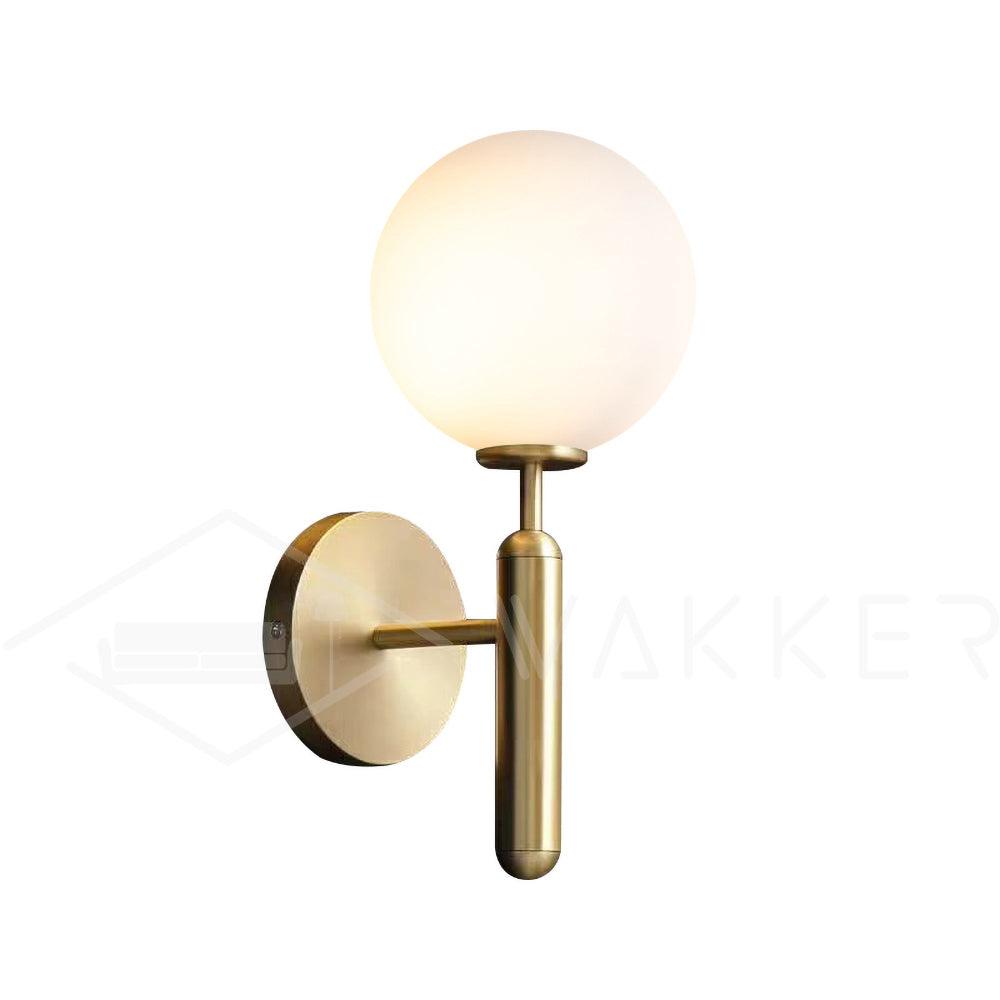 Nordica Wall Lamp | Brass & Glass | Clear & White Shades