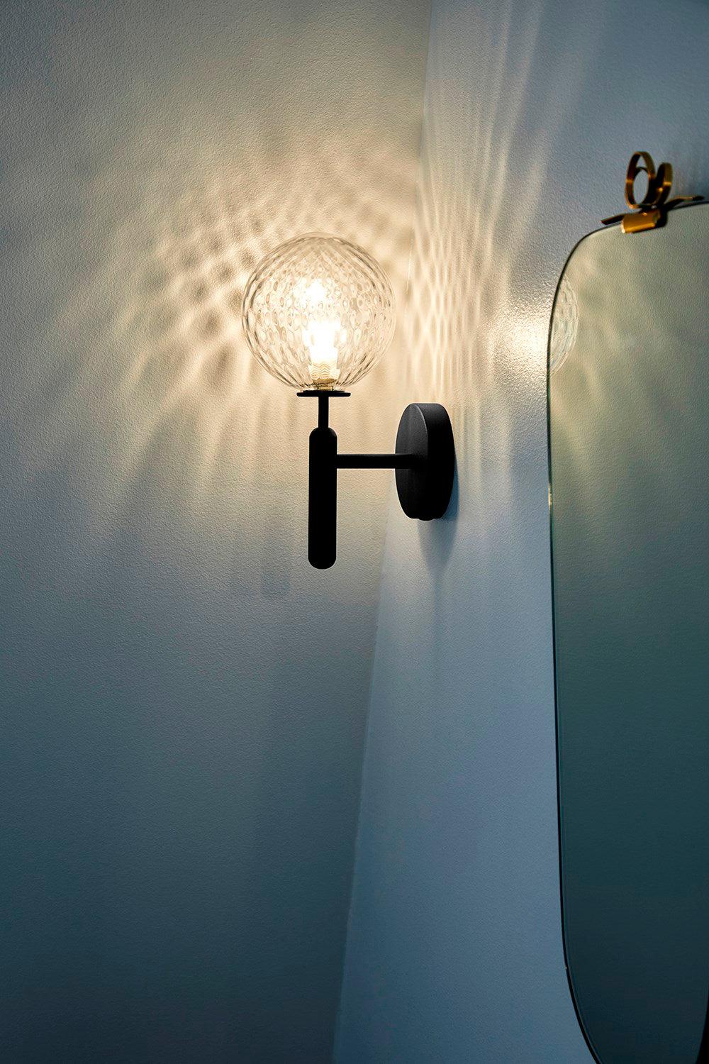 Nordica Wall Lamp | Brass & Glass | Clear & White Shades