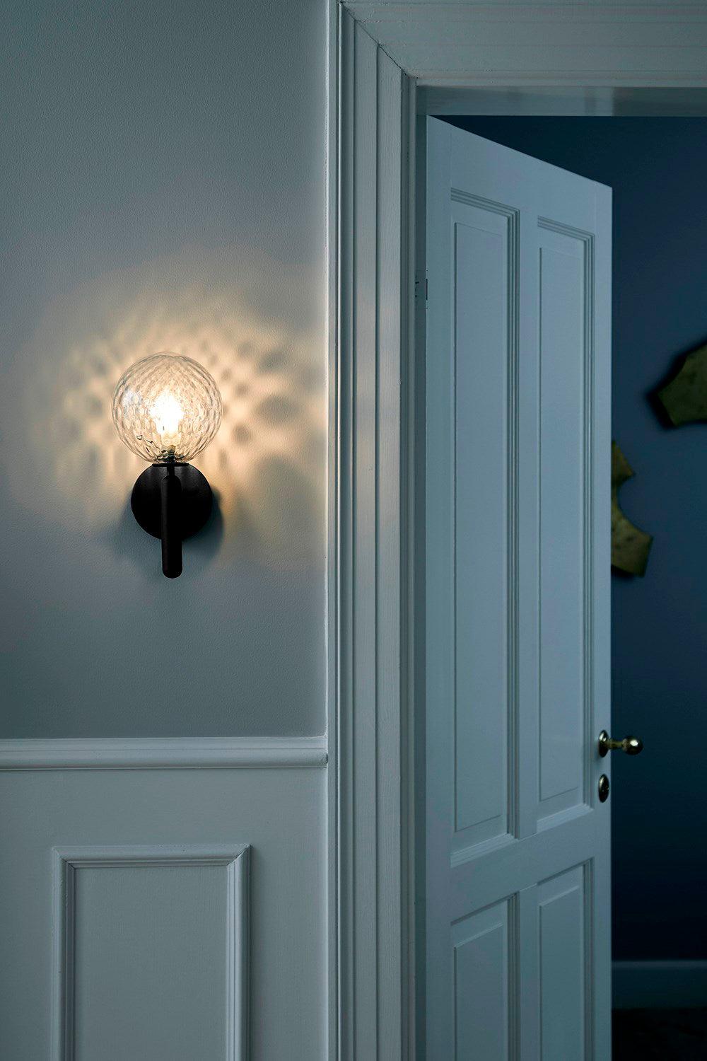 Nordica Wall Lamp | Brass & Glass | Clear & White Shades