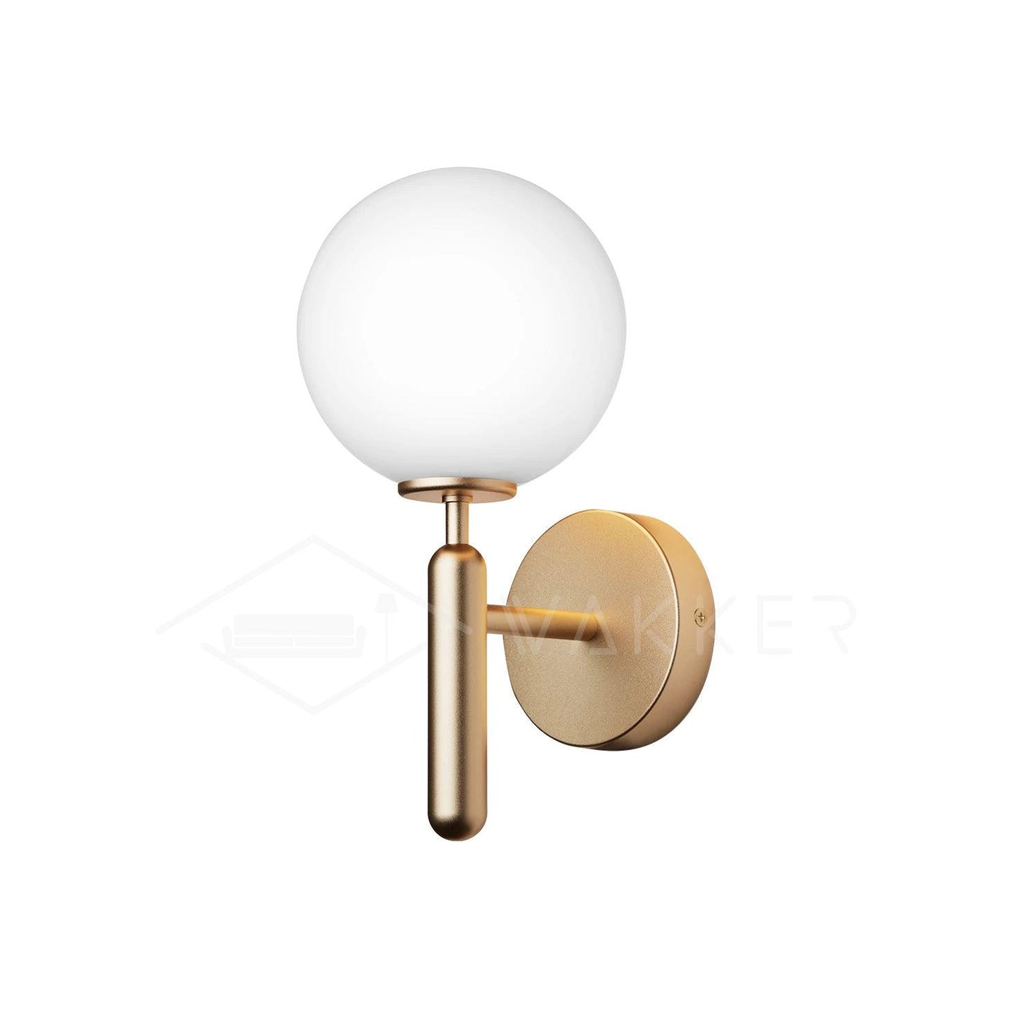 Nordica Wall Lamp | Brass & Glass | Clear & White Shades
