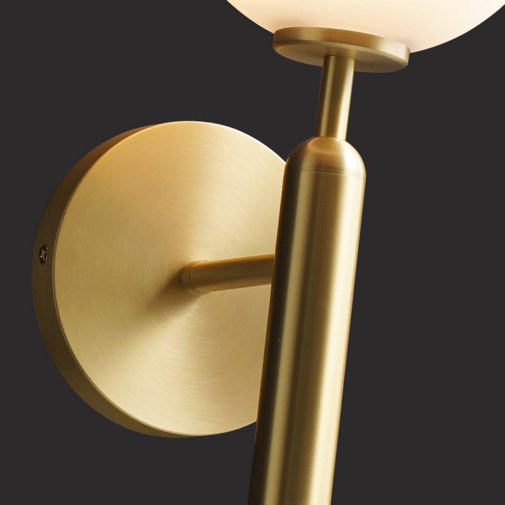 Nordica Wall Lamp | Brass & Glass | Clear & White Shades