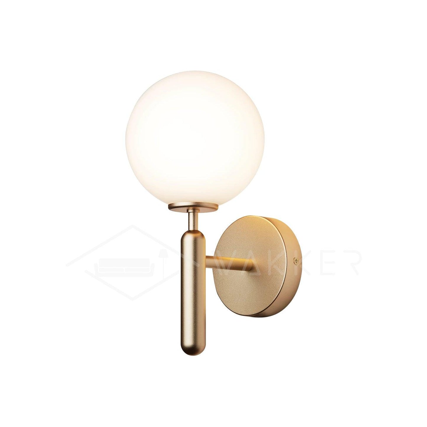Nordica Wall Lamp | Brass & Glass | Clear & White Shades