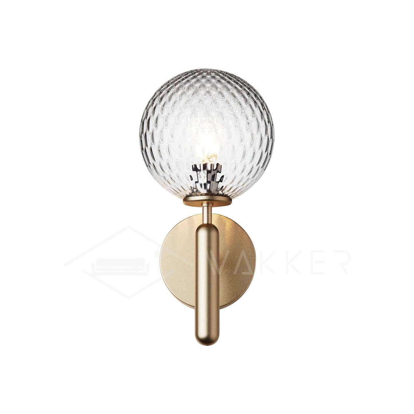 Nordica Wall Lamp | Brass & Glass | Clear & White Shades