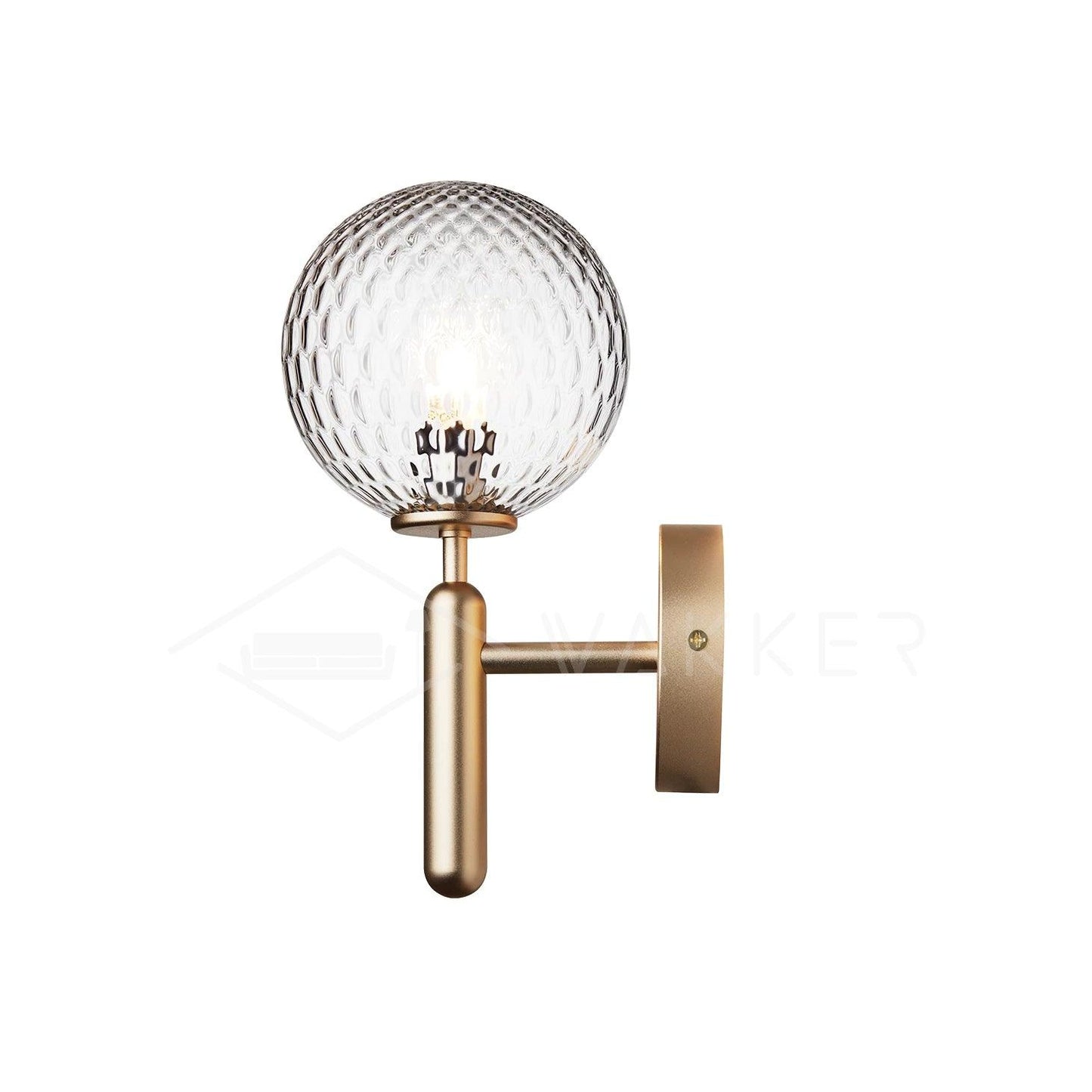 Nordica Wall Lamp | Brass & Glass | Clear & White Shades