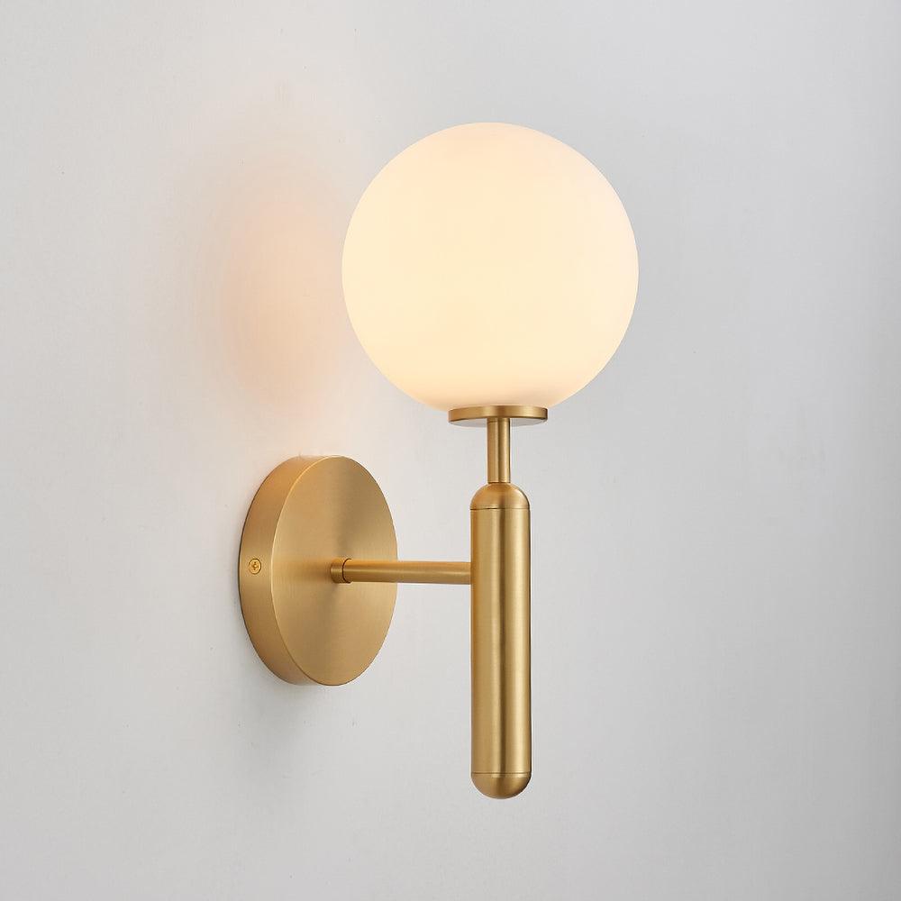 Nordica Wall Lamp | Brass & Glass | Clear & White Shades