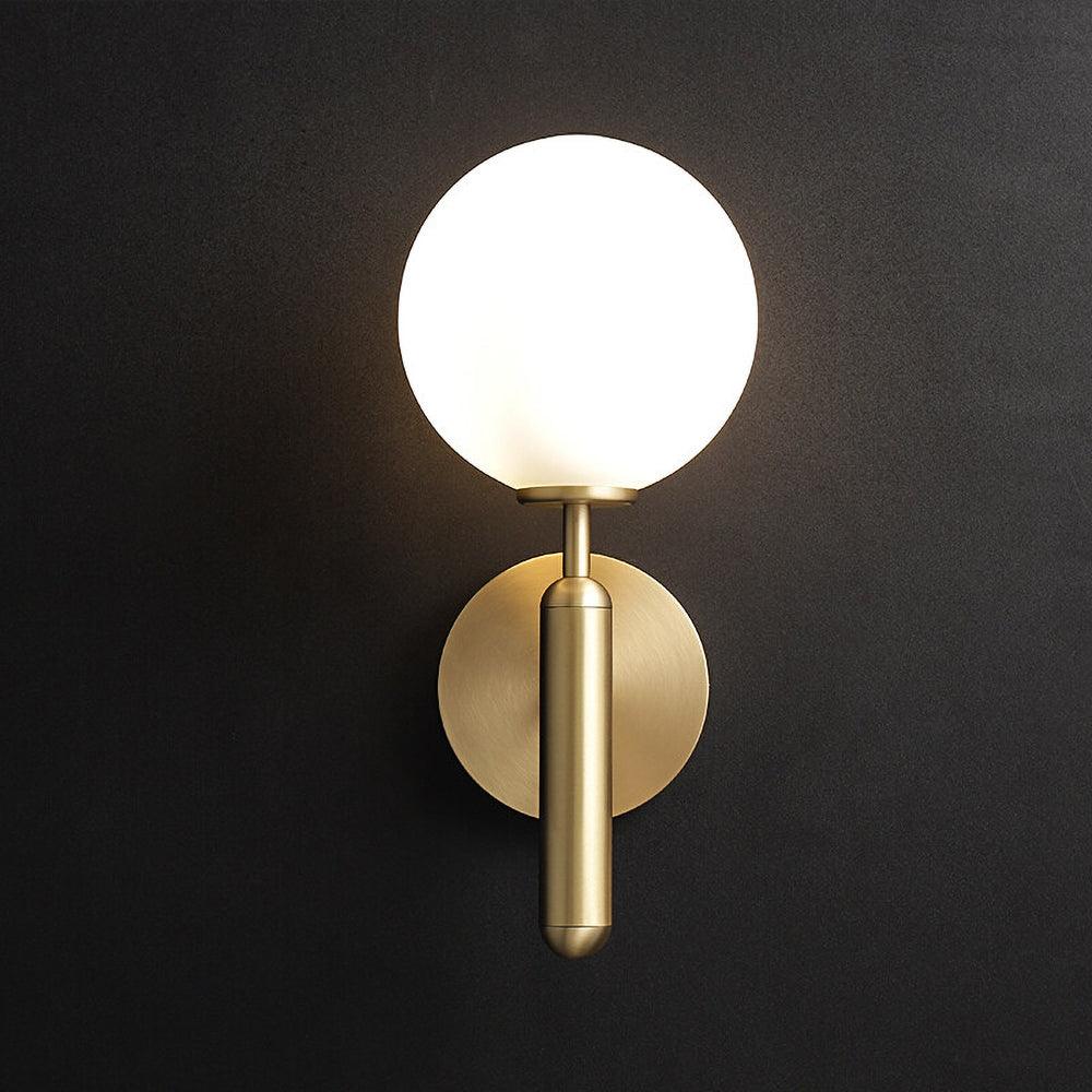 Nordica Wall Lamp | Brass & Glass | Clear & White Shades
