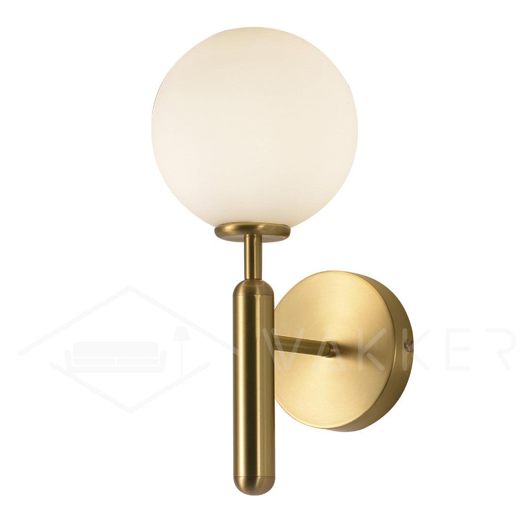 Nordica Wall Lamp | Brass & Glass | Clear & White Shades