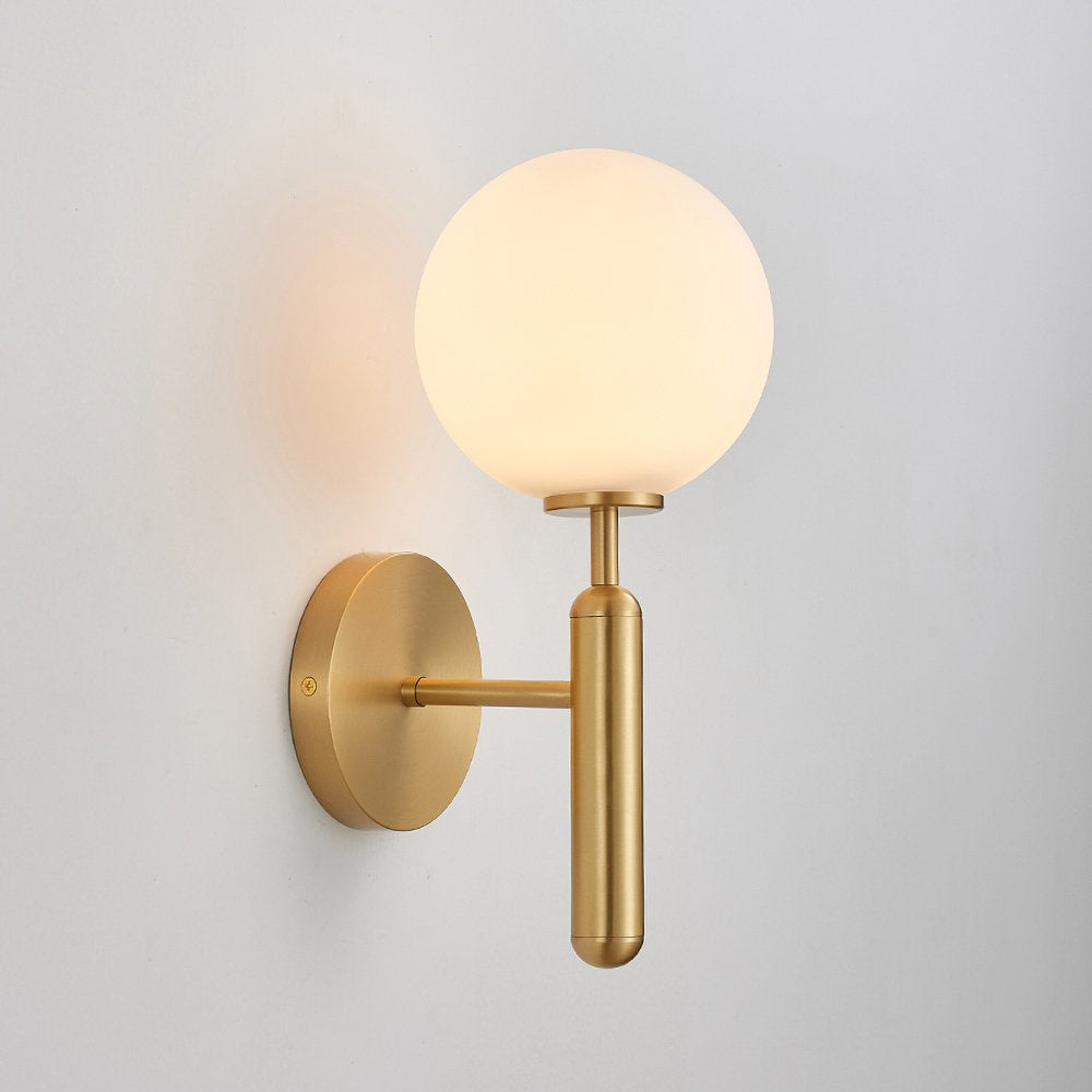 Nordica Wall Lamp | Brass & Glass | Clear & White Shades