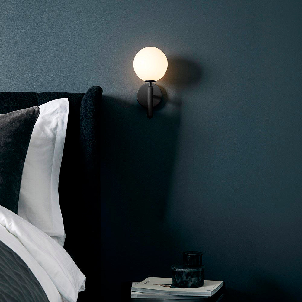 Nordica Wall Lamp | Brass & Glass | Clear & White Shades