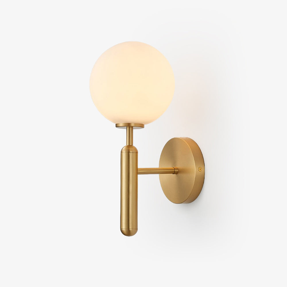Scandiluxe Wall Light Set | Mouth-Blown Glass & Brass | Gold & Clear | 2-Piece Set