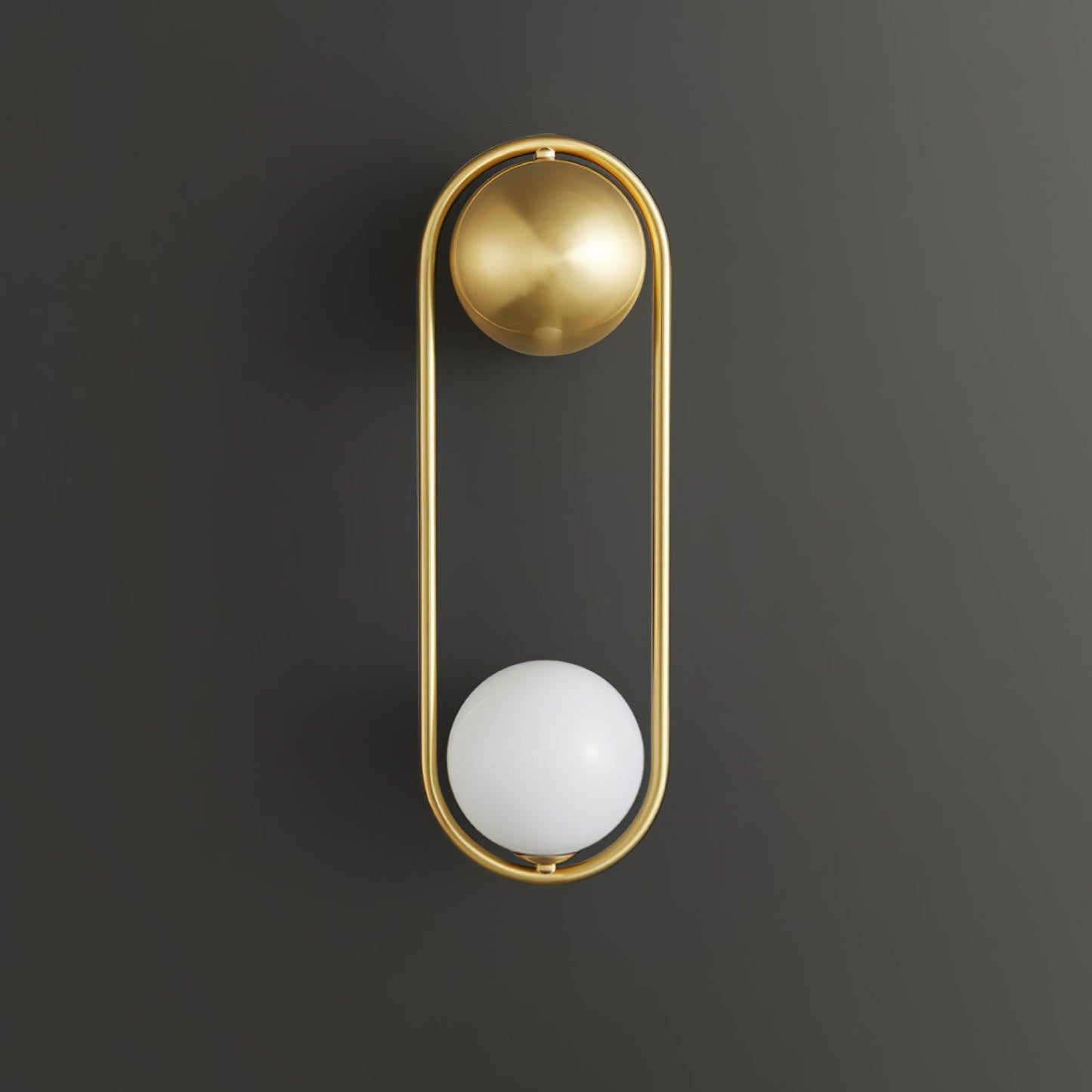 Mila Wall Lamp | Brass & Glass | Modern Design, White Shade