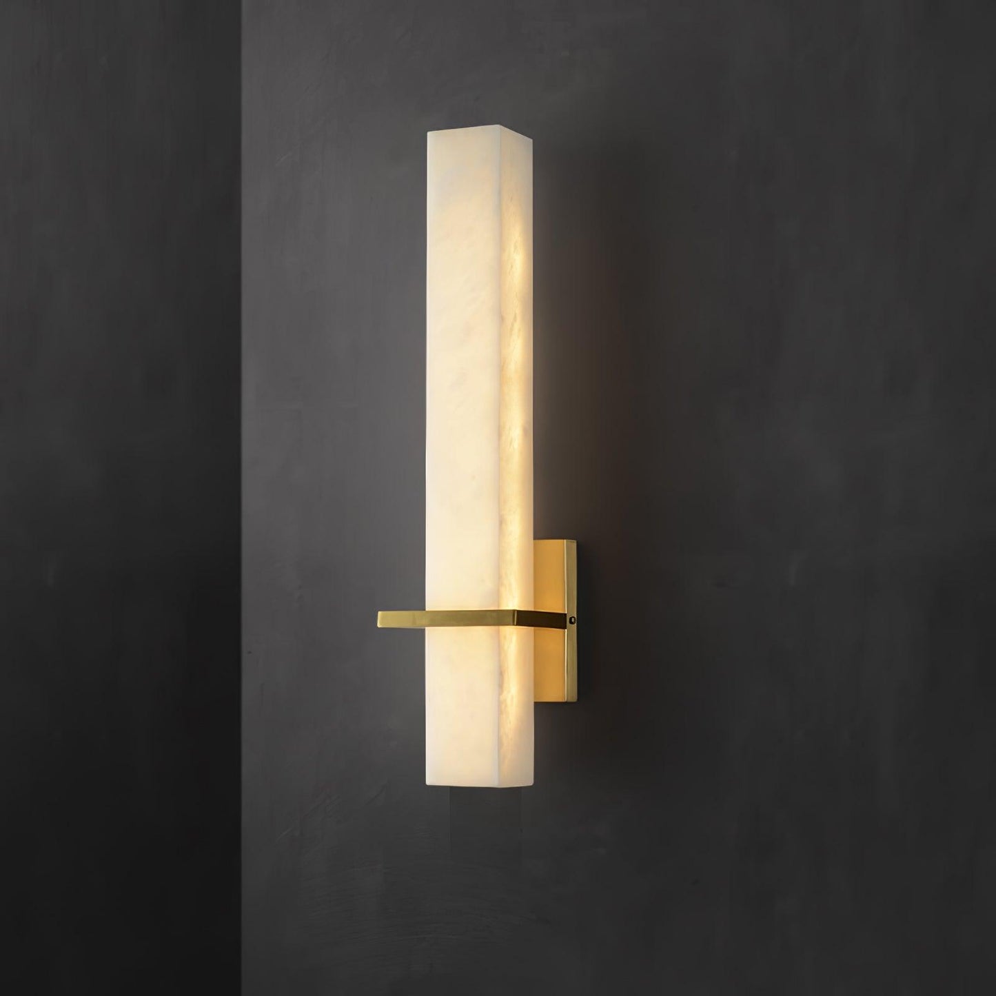 Milan Wall Sconce | Brass & Alabaster | Set of 2
