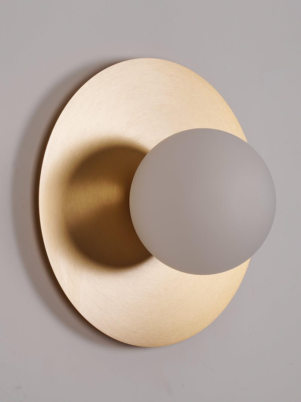 Round Glass Wall Lamp | Glass & Iron | 20cm or 30cm Diameter