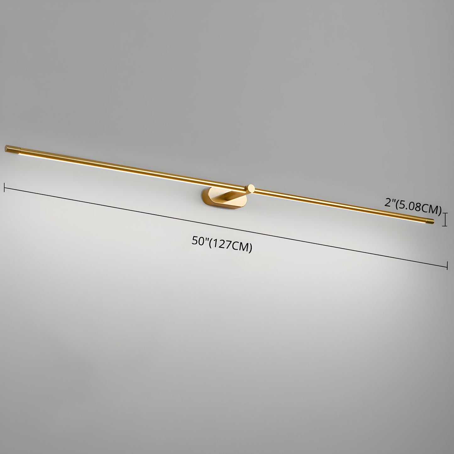 Minimalist Linear Wall Lamp | Premium Metal with Integrated LED | Available in Black or Gold