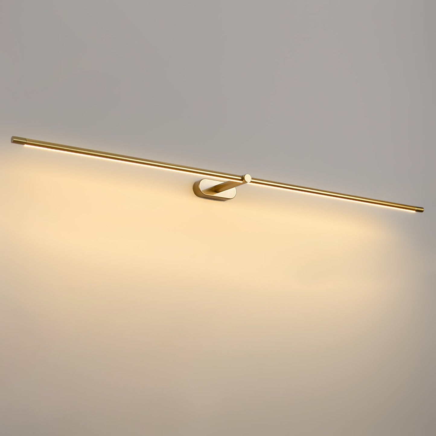 Minimalist Linear Wall Lamp | Metal with Integrated LED | Black or Gold