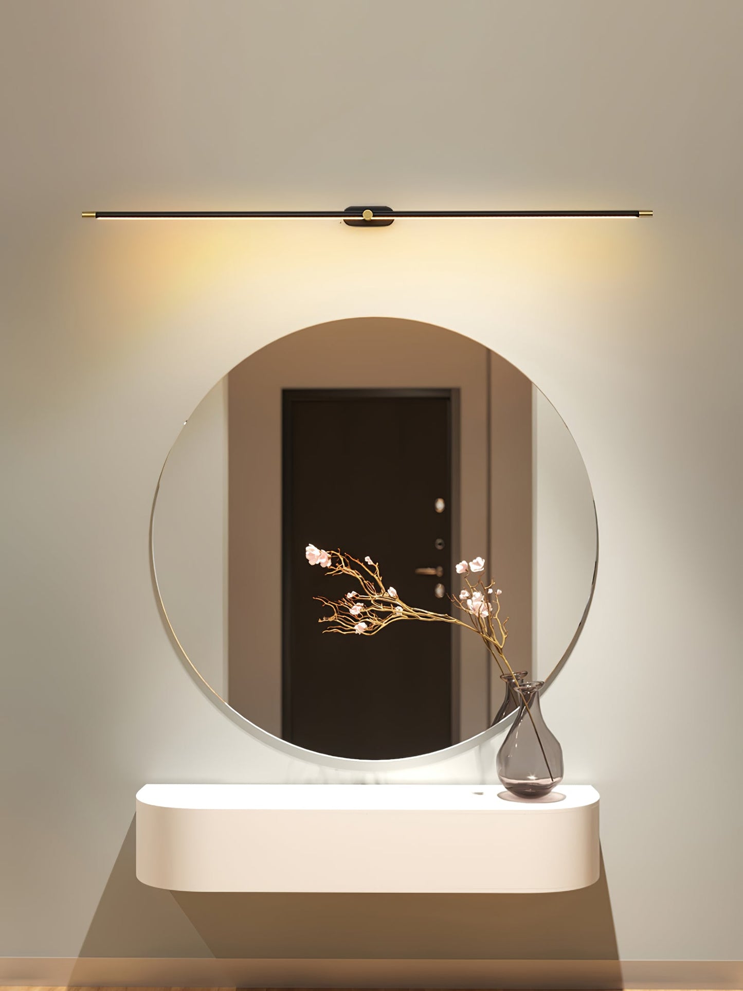 Minimalist Linear Wall Lamp | Premium Metal with Integrated LED | Available in Black or Gold