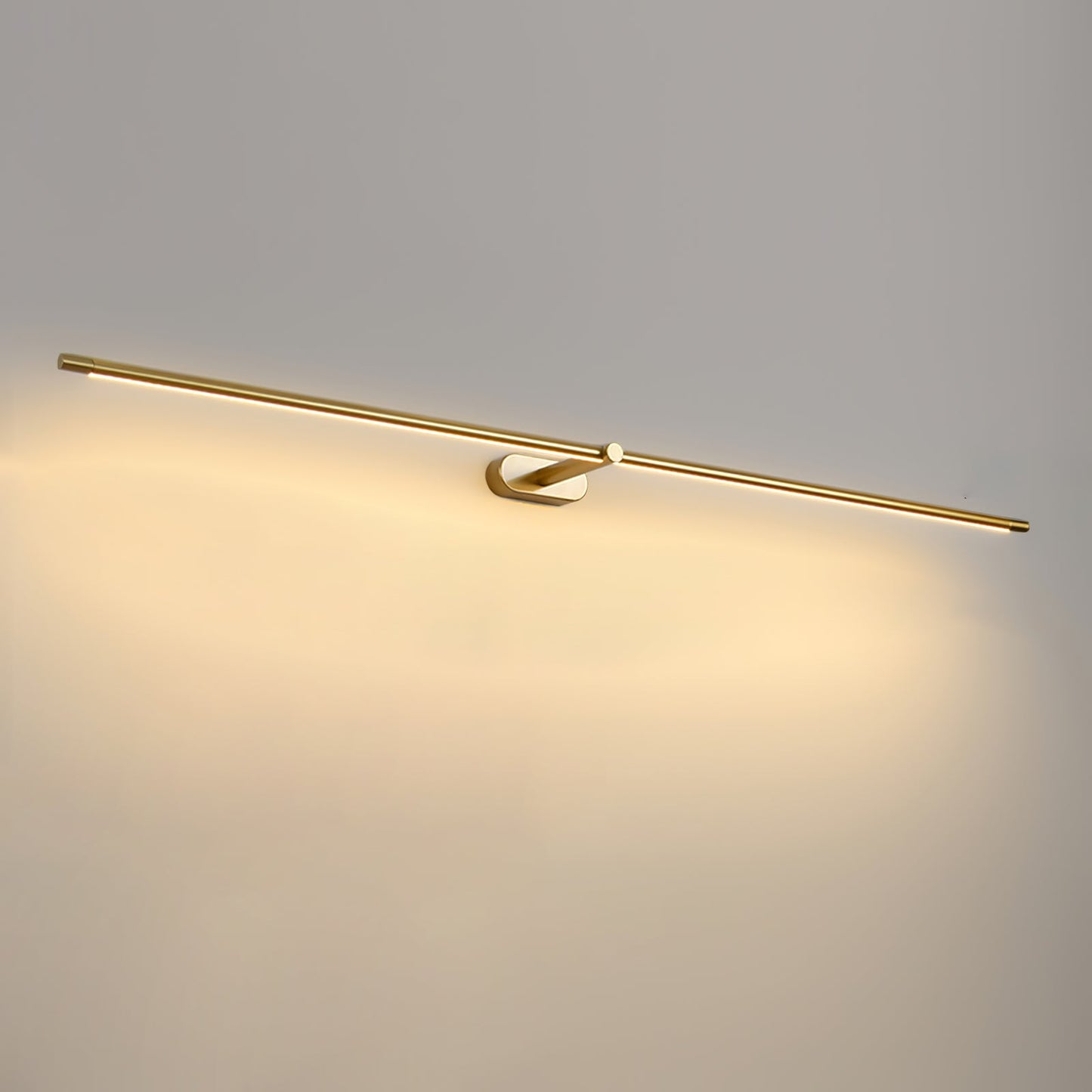 Minimalist Linear Wall Lamp | Metal with Integrated LED | Black or Gold