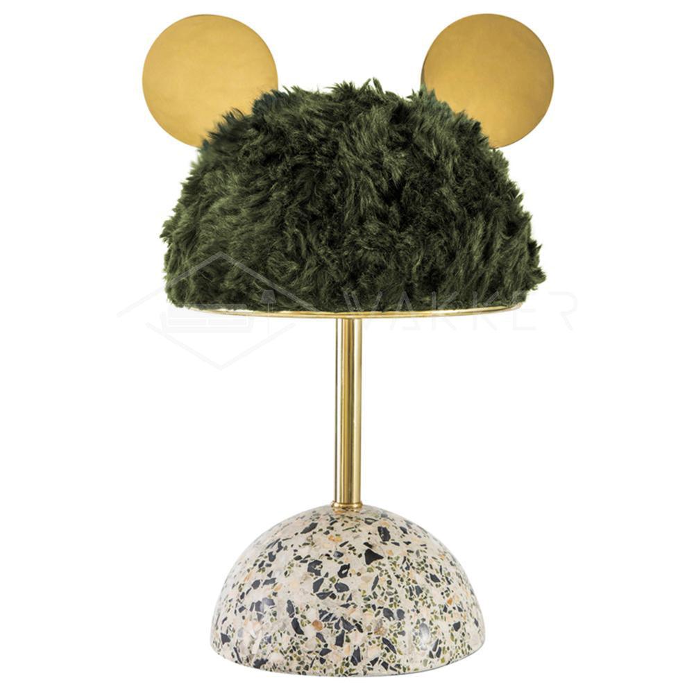 Minos Table Lamp | Terrazzo & Metal | Dark Green
